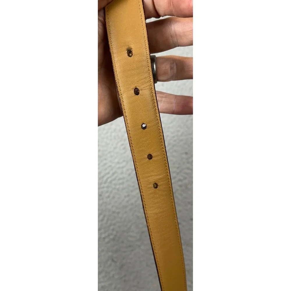 Brooks Brothers Belt Men 40 Suede Dark Brown Silver Buckle Classic Made In Italy